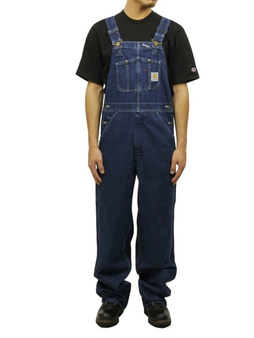 Carhartt Men's Dark Blue Denim Jumpsuit Overalls Size 36x30